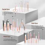 26 in 1 Manicure Set - Professional Manicure Kit Pedicure Kit, Stainless Steel Nail Clippers Set Nail Care Kit with Travel Case Pink - Image 3